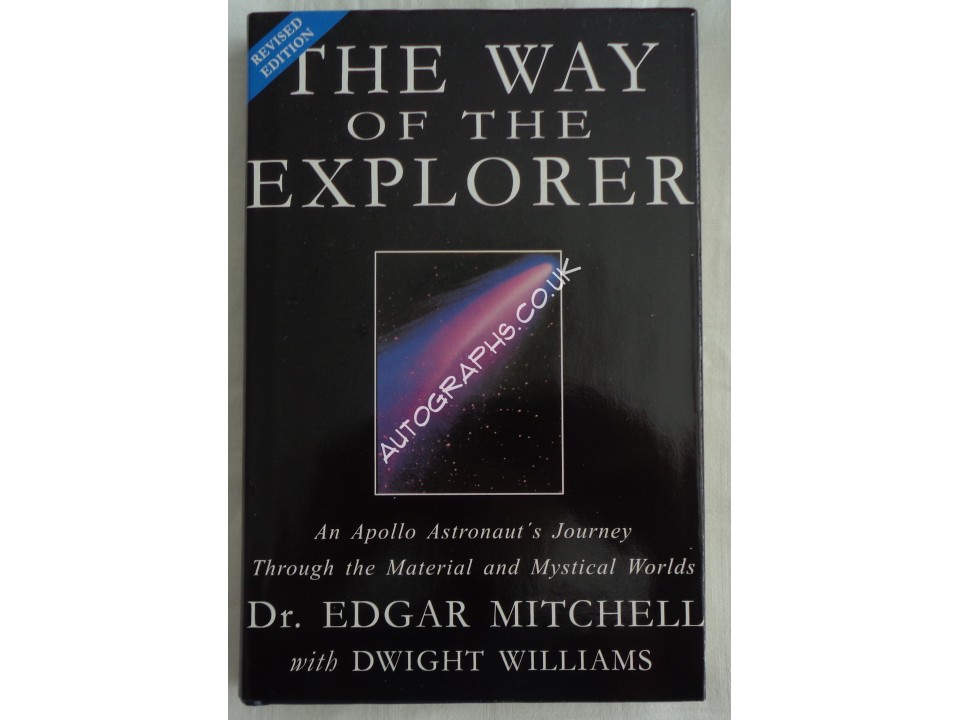 Ed Mitchell Apollo space authentic genuine signature signed book. COA UACC