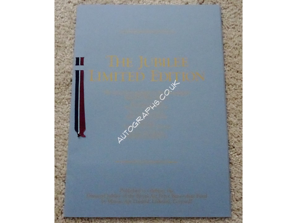 Douglas Bader RAF Jubilee edition genuine signed authentic signature prints. COA UACC Douglas Bader RAF Jubilee edition genuine signed authentic signature prints. COA UACC