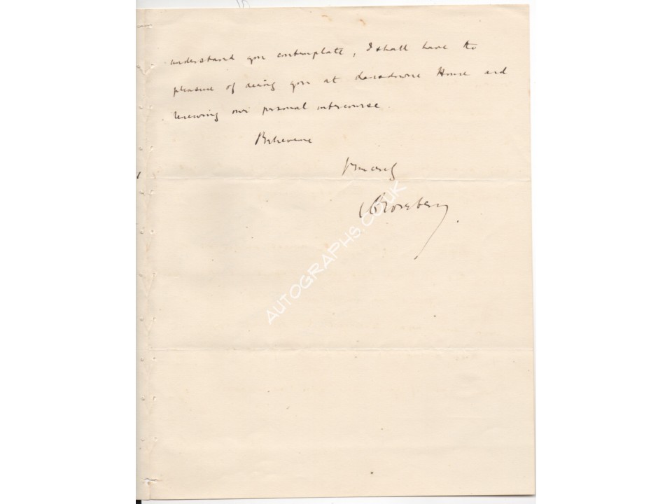 Lord Rosebery PM Politics genuine signed authentic autograph letter. COA UACC Lord Rosebery PM Politics genuine signed authentic autograph letter. COA UACC