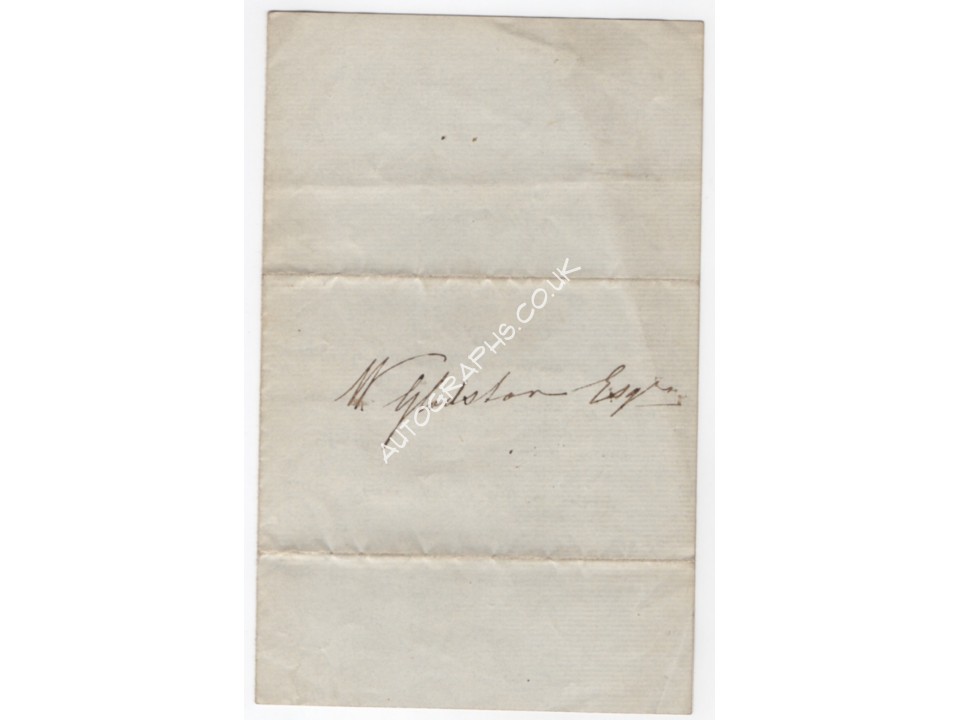 William Ewart Gladstone PM Politics genuine signed authentic autograph letter. COA UACC William Ewart Gladstone PM Politics genuine signed authentic autograph letter. COA UACC