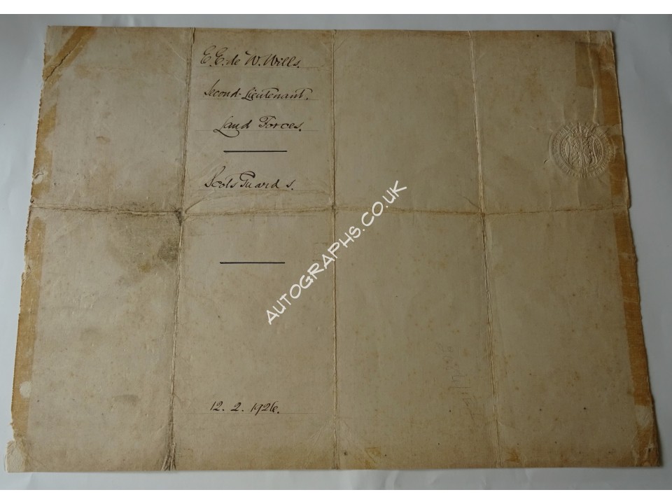 King George V genuine authentic autograph signed document coa. COA UACC
