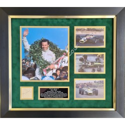 Jim Clark Lotus F1 authentic signed signature autograph display. COA UACC