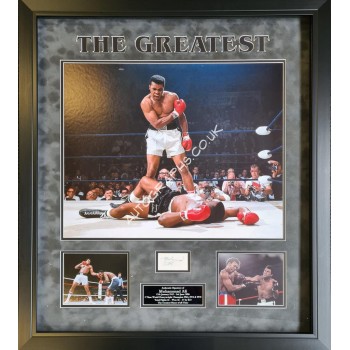 Muhammad Ali Boxing authentic signed signature autograph display. COA UACC