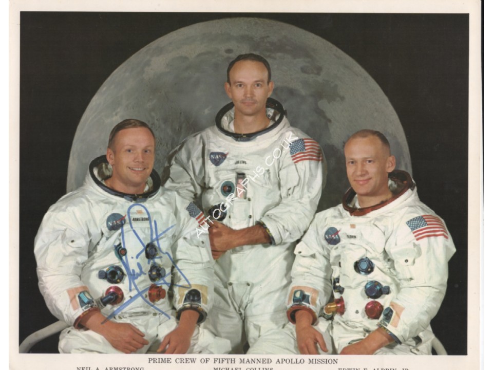 Neil Armstrong Apollo 11 space genuine authentic autograph signed litho.. COA UACC