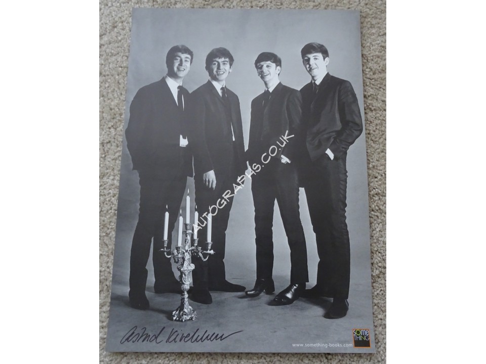 Astrid Kirchherr Beatles genuine authentic autograph signed photo. COA UACC