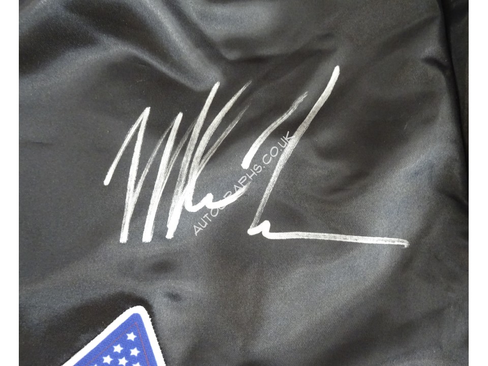 Mike Tyson boxing shorts trunks signed authentic genuine signature. COA UACC