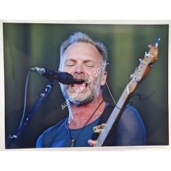 Police Sting Gordon Sumner genuine authentic autograph signed photo. COA UACC