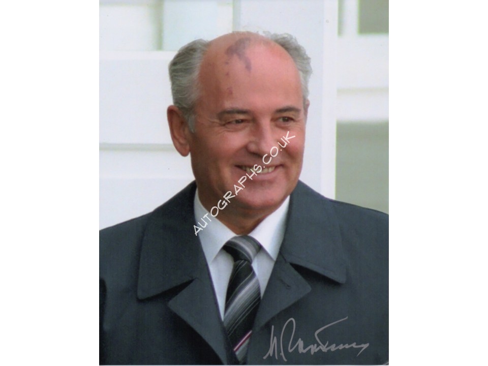 Mikhail Gorbachev Soviet Union genuine signature autograph 3. COA UACC