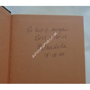 Nelson Mandela 'Mandela' authentic genuine signed book. COA UACC