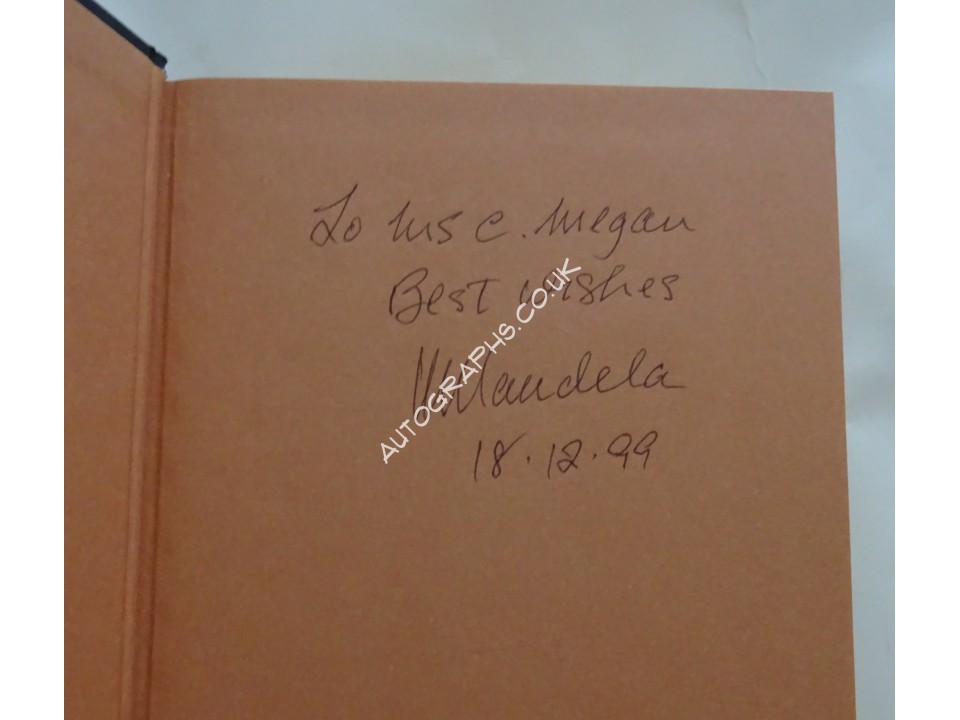 Nelson Mandela 'Mandela' authentic genuine signed book. COA UACC Nelson Mandela 'Mandela' authentic genuine signed book. COA UACC