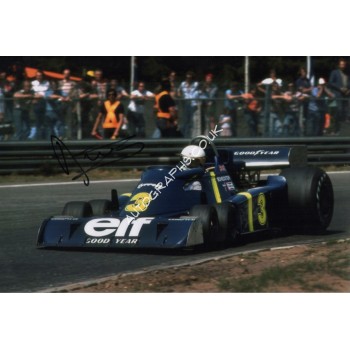 Jody Scheckter Tyrrell P34 F1genuine signed authentic signature photo. COA UACC