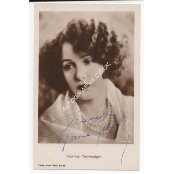 Norma Talmadge genuine signed authentic signature photo. COA UACC