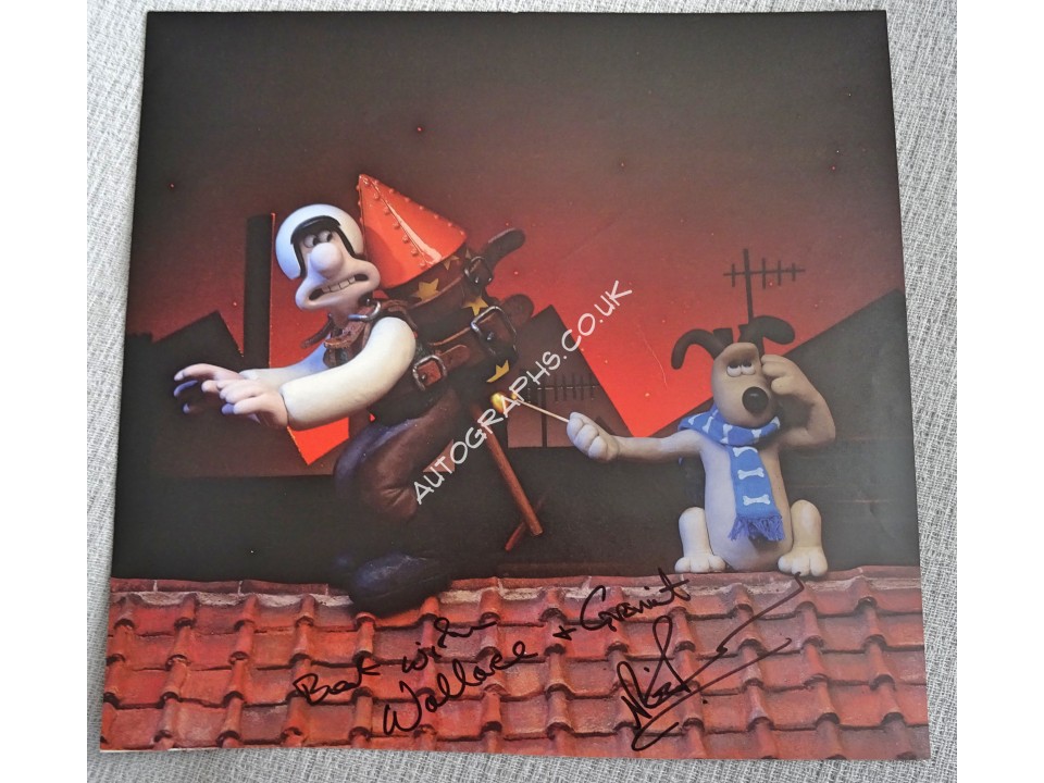 Nick Park Wallace and Gromit authentic genuine signed image 2. COA UACC Nick Park Wallace and Gromit authentic genuine signed image 2. COA UACC
