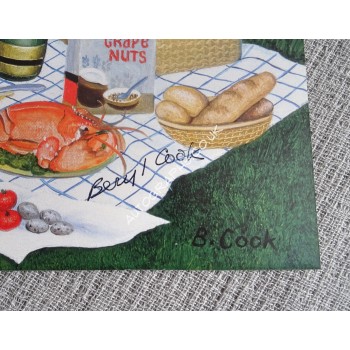 Beryl Cook artist authentic genuine signed image. COA UACC