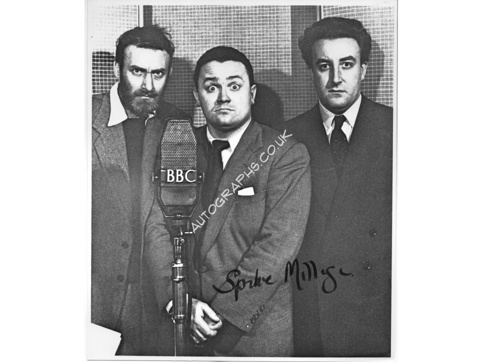 Spike Milligan Goons authentic genuine signed image. COA UACC