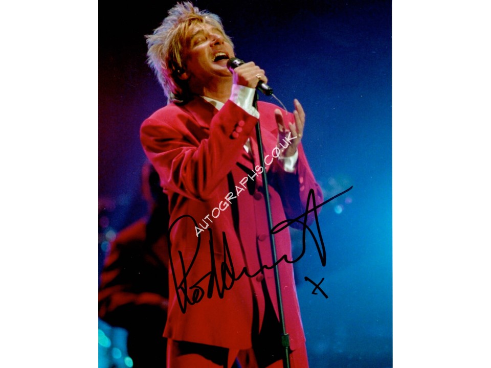 Rod Stewart Faces etc authentic genuine signed image. COA UACC
