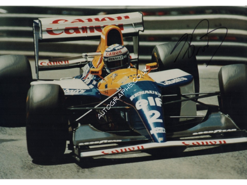 Alain Prost Williams F1 signed authentic autograph photo 2. COA UACC Alain Prost Williams F1 signed authentic autograph photo 2. COA UACC