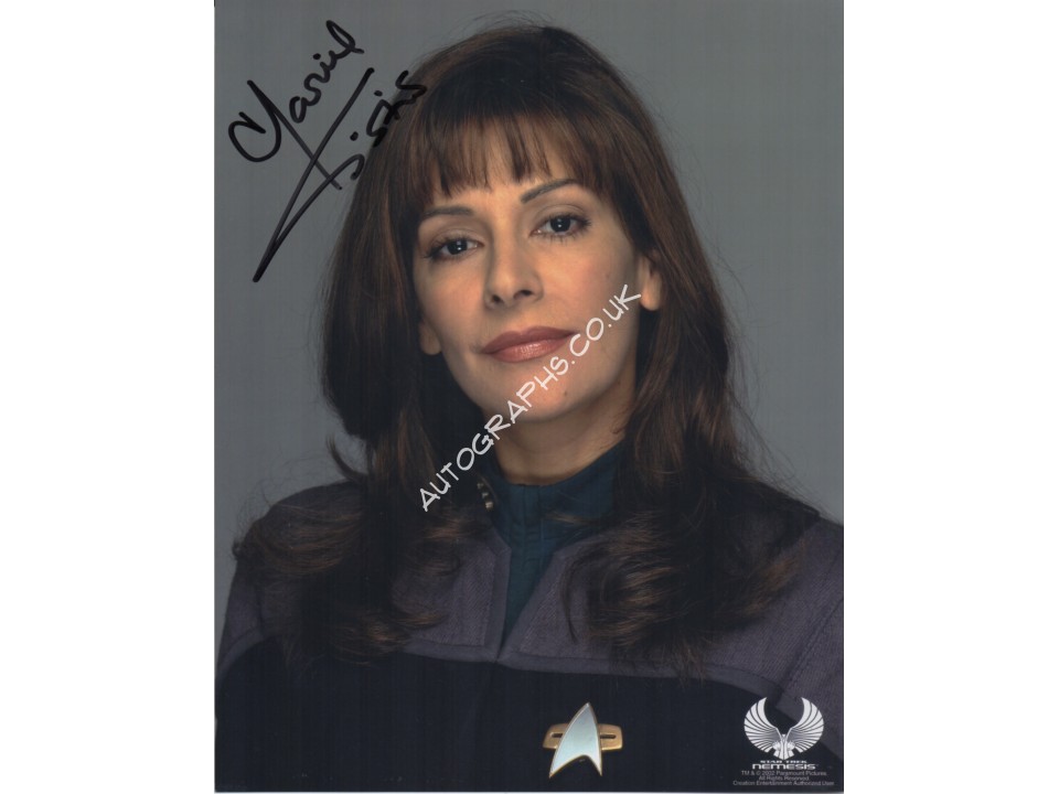 Star Trek Marina Sirtis signed original genuine autograph authentic photo 2. COA UACC Star Trek Marina Sirtis signed original genuine autograph authentic photo 2. COA UACC