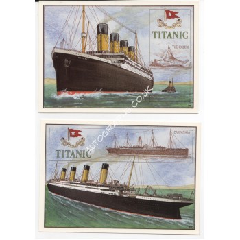RMS Titanic authentic signed autograph postcards Survivor Millvina Dean. COA UACC