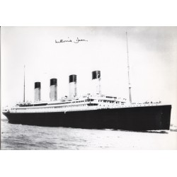RMS Titanic Millvina Dean authentic genuine signed image survivor. COA UACC