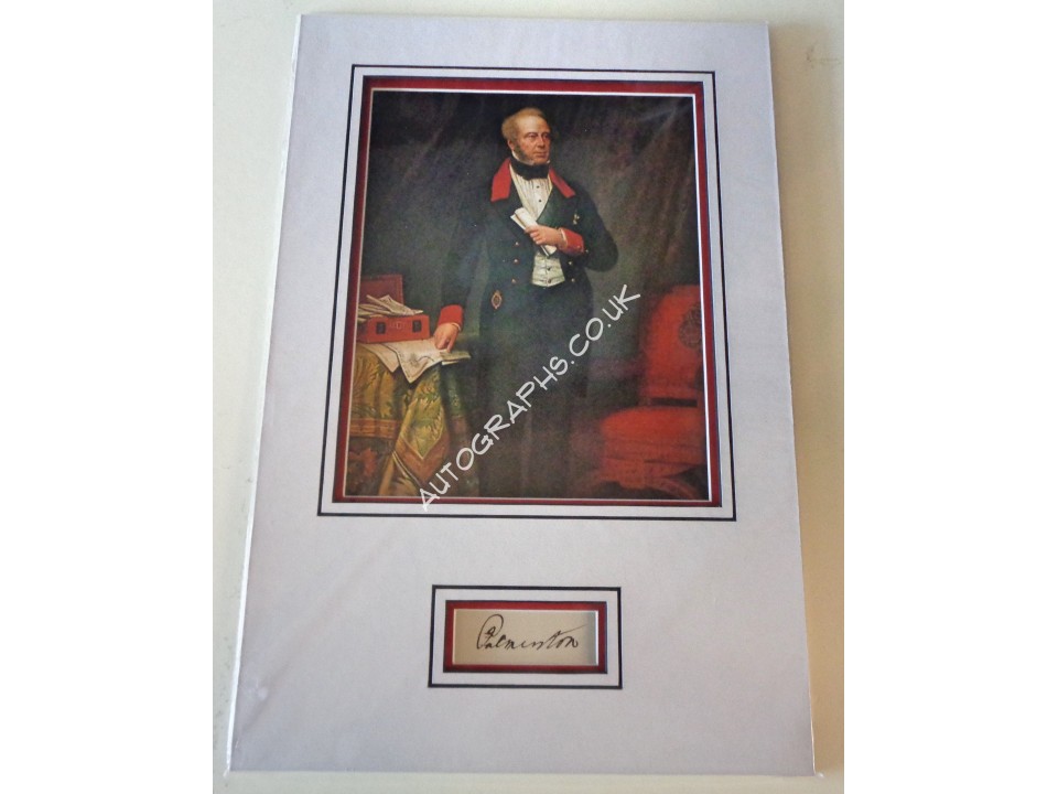 Lord Palmerston PM signed authentic genuine signature autograph 2. COA UACC