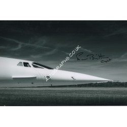 Norman Britton Concorde pilot authentic signed autograph photo. COA UACC