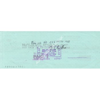 WW2 Frank Whittle Jet Engine genuine authentic signed autograph cheque. COA UACC WW2 Frank Whittle Jet Engine genuine authentic signed autograph cheque. COA UACC