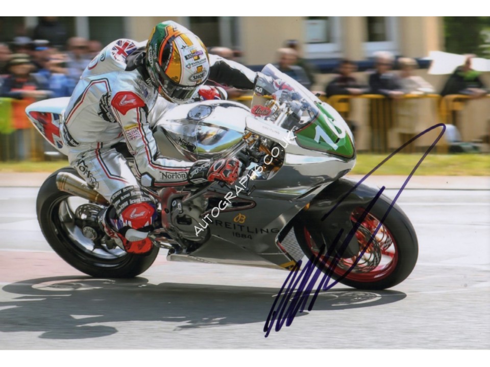 Peter Hickman Norton Superbikes TT authentic signed autograph photo. COA UACC