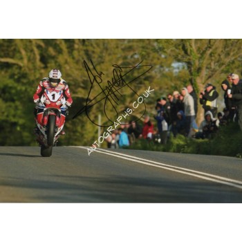 John McGuiness IOM TTgenuine authentic signed autograph photo 3. COA UACC