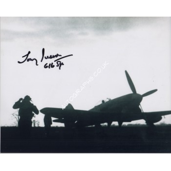 WW2 BOB Tony Iverson DFC signed authentic autograph photo 2. COA UACC