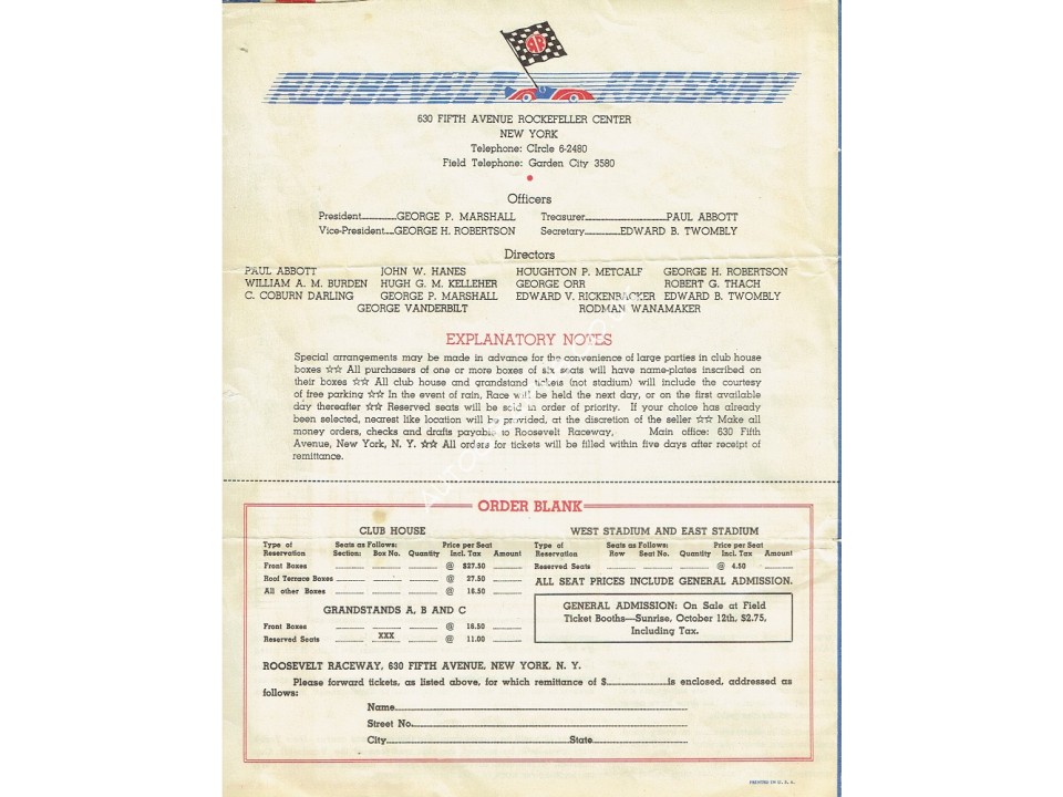 Jean Pierre Wimille Signed Invitation Fold Out 1936