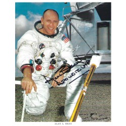 Alan Bean signed 8 x 10 NASA Lithograph  Apollo 12 Moonwalker. COA UACC