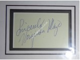 Virginia Mayo genuine authentic signed autograph signature display. COA UACC