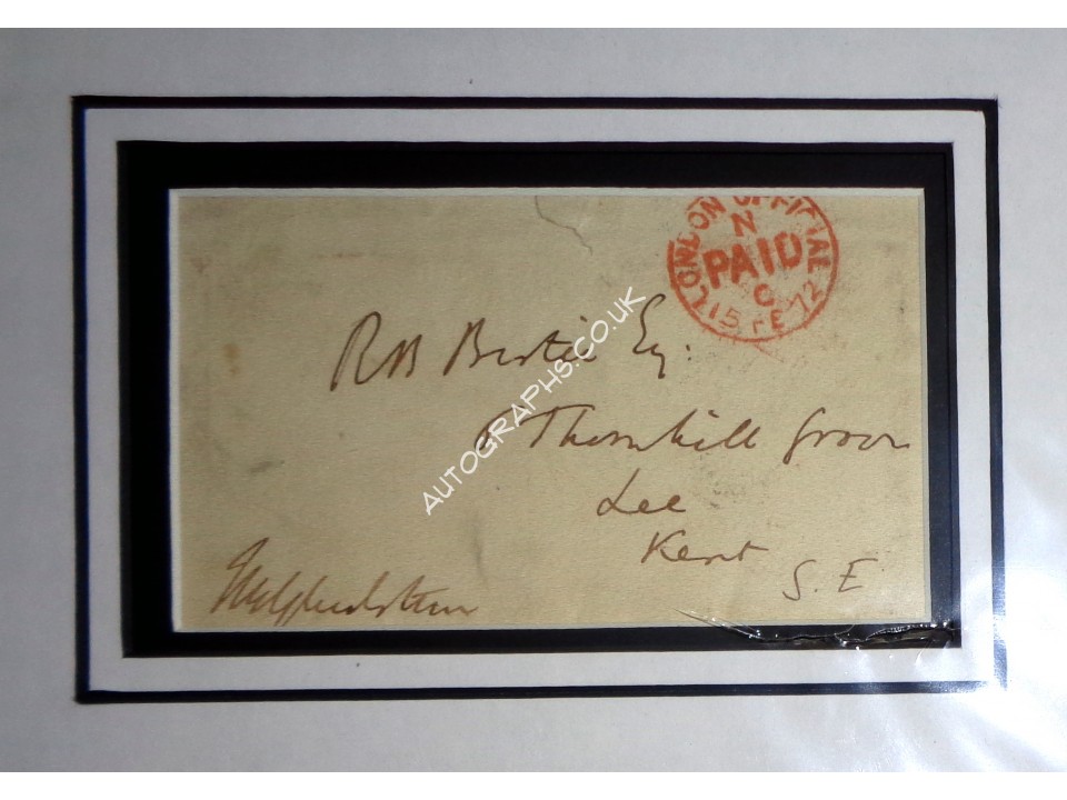 William Ewart Gladstone PM genuine signed autograph signature display.. COA UACC William Ewart Gladstone PM genuine signed autograph signature display.. COA UACC