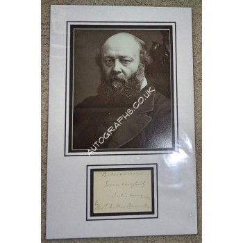Lord Salisbury PM genuine signed autograph signature display.. COA UACC