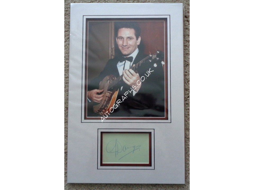 lonnie Donegan Skiffle King genuine signed autograph signature display.. COA UACC