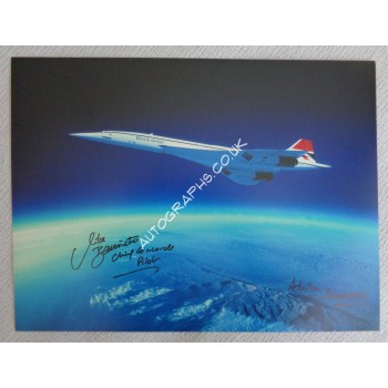 Concorde Mike Bannister Adrian Meredith authentic signed autograph photo. COA UACC