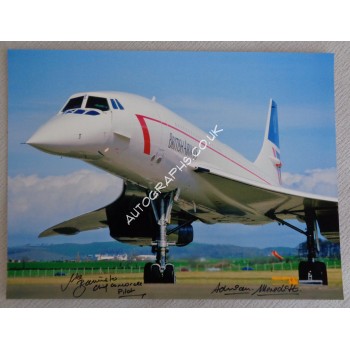 Concorde Mike Bannister Adrian Meredith genuine signed photo. COA UACC