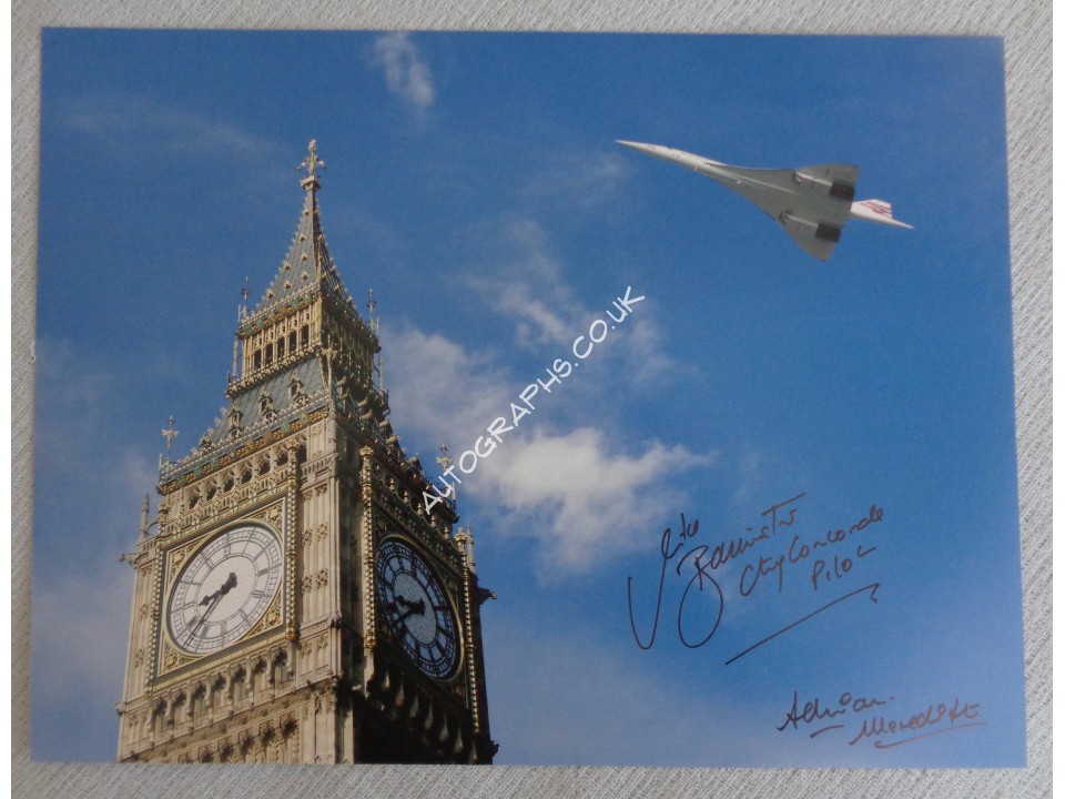 Mike Bannister Adrian Meredith Concorde authentic signed autograph photo. COA UACC