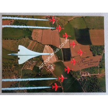 Mike Bannister Concorde Adrian Meredith authentic genuine signed autograph photo. COA UACC