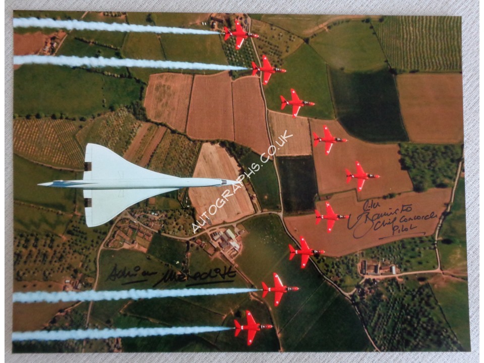 Mike Bannister Concorde Adrian Meredith authentic genuine signed autograph photo. COA UACC Mike Bannister Concorde Adrian Meredith authentic genuine signed autograph photo. COA UACC