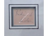 Richard Burton Ingrid Pitt signed genuine signature autograph display. COA UACC Richard Burton Ingrid Pitt signed genuine signature autograph display. COA UACC