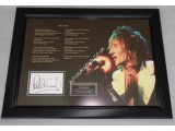 Rod Stewart Reason to Believe music authentic signed genuine signature display. COA UACC