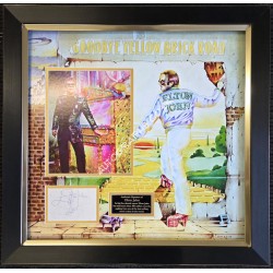 Elton John Yellow Brick Road music authentic signed genuine signature display. COA UACC