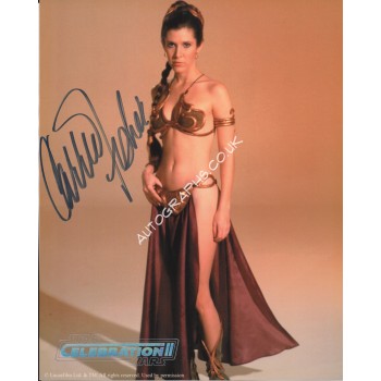 Carrie Fisher Star Wars authentic signed genuine autograph signature photo. COA UACC