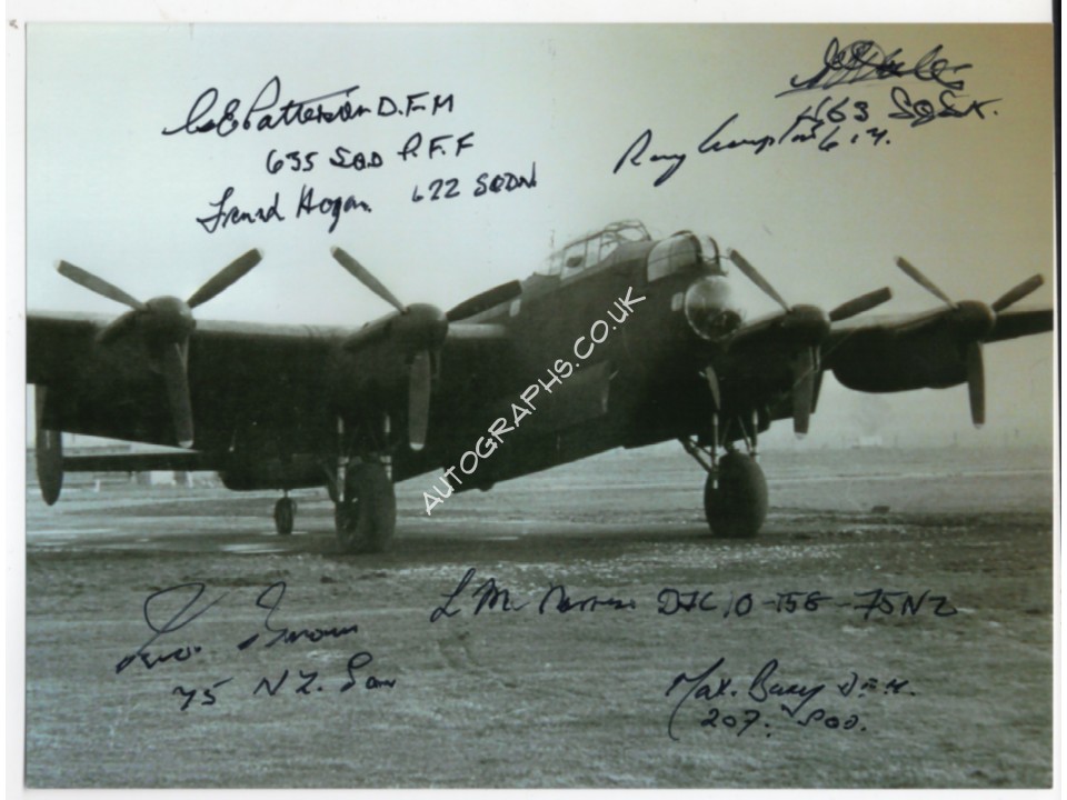 ww2 Lancaster multi veteran 617sqn etc signed signed autograph photo 2. COA UACC