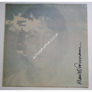 Klaus Voorman Imagine John Lennon authentic autograph signature signed album. COA UACC