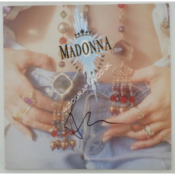 Madonna Like a Prayer genuine authentic autograph signature signed 12" vinyl. COA UACC