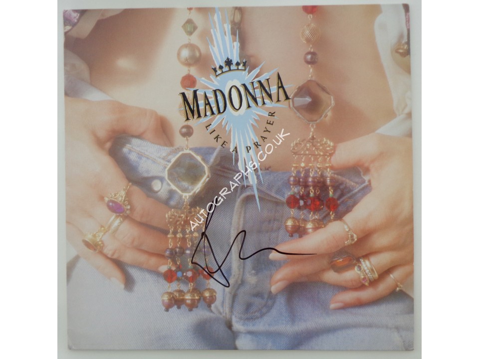 Madonna Like a Prayer genuine authentic autograph signature signed 12" vinyl. COA UACC