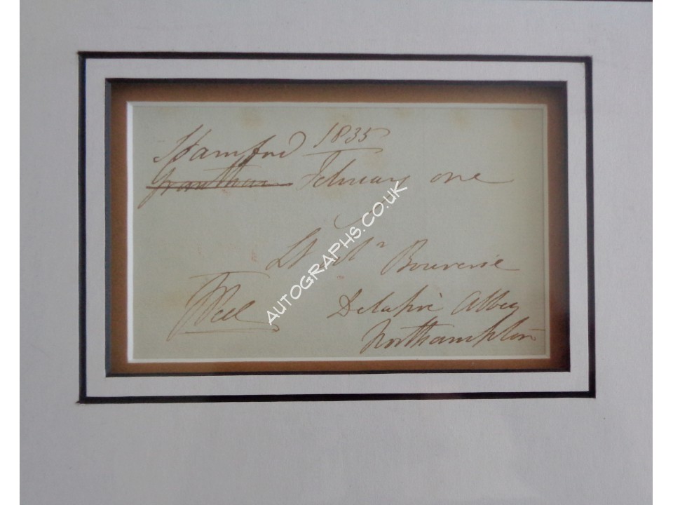 Robert Peel Police PM signed authentic autograph photo display 2. COA UACC